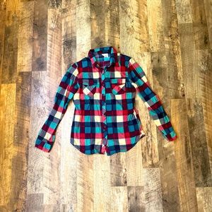 Rainbow flannel long sleeve